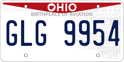 OH license plate GLG9954