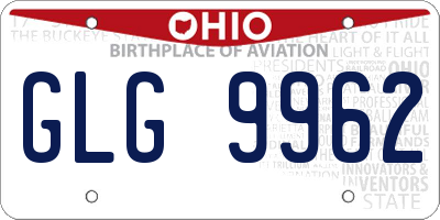 OH license plate GLG9962