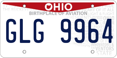 OH license plate GLG9964