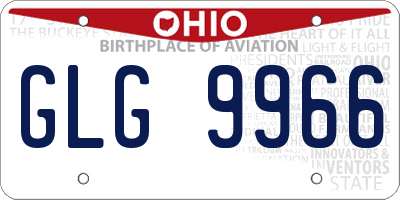 OH license plate GLG9966
