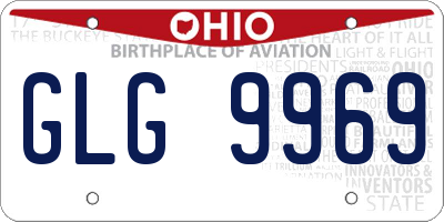 OH license plate GLG9969