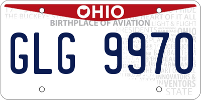 OH license plate GLG9970