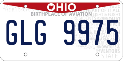 OH license plate GLG9975