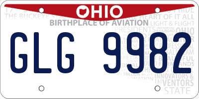 OH license plate GLG9982