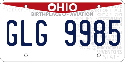 OH license plate GLG9985