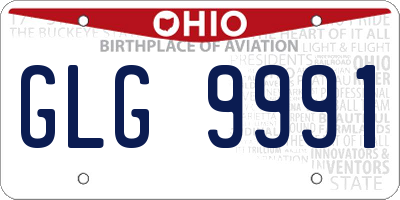 OH license plate GLG9991