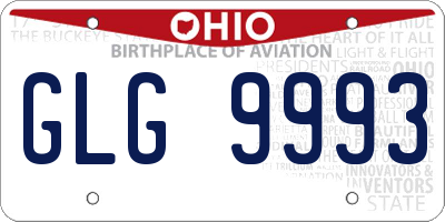 OH license plate GLG9993