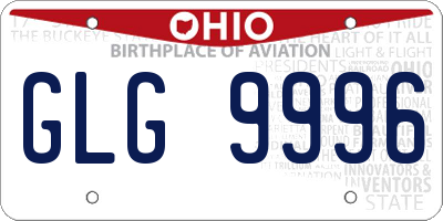 OH license plate GLG9996