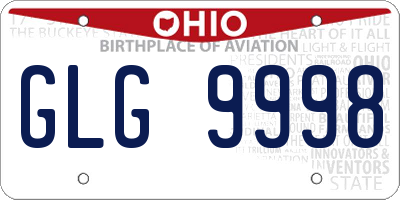 OH license plate GLG9998