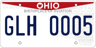 OH license plate GLH0005