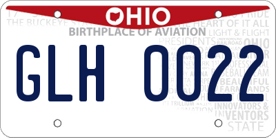 OH license plate GLH0022
