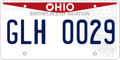 OH license plate GLH0029