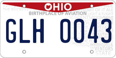 OH license plate GLH0043