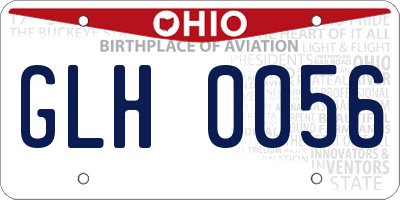 OH license plate GLH0056