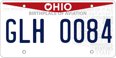 OH license plate GLH0084