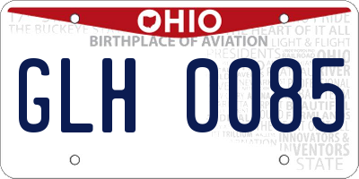 OH license plate GLH0085