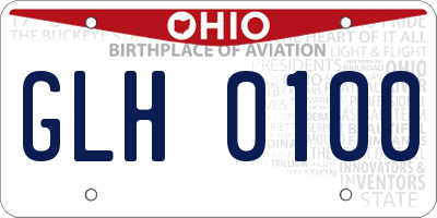 OH license plate GLH0100