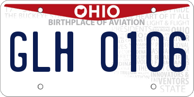 OH license plate GLH0106