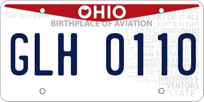 OH license plate GLH0110