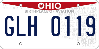 OH license plate GLH0119