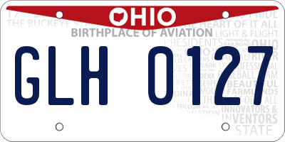 OH license plate GLH0127