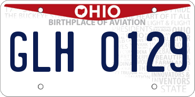 OH license plate GLH0129