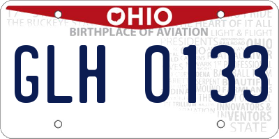 OH license plate GLH0133