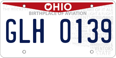 OH license plate GLH0139