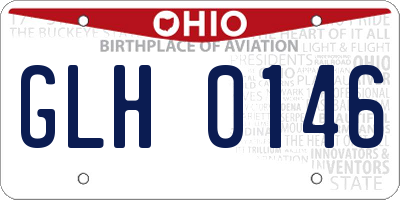OH license plate GLH0146