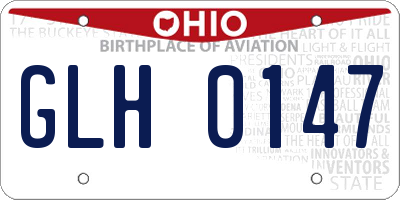 OH license plate GLH0147