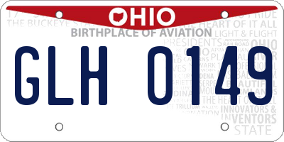 OH license plate GLH0149