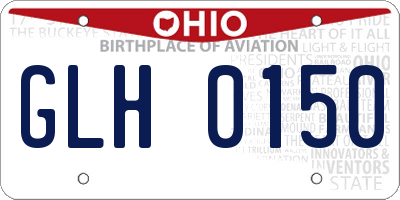 OH license plate GLH0150