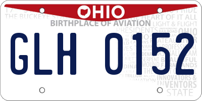 OH license plate GLH0152