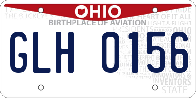 OH license plate GLH0156