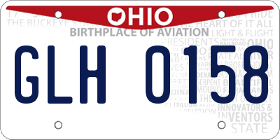 OH license plate GLH0158