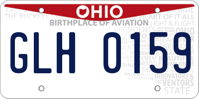 OH license plate GLH0159