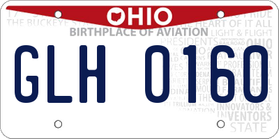 OH license plate GLH0160