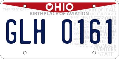 OH license plate GLH0161