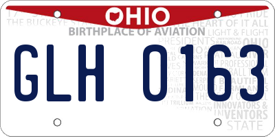 OH license plate GLH0163