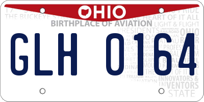 OH license plate GLH0164