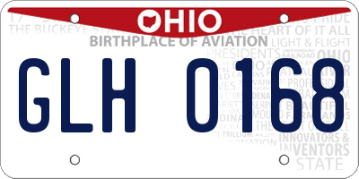 OH license plate GLH0168