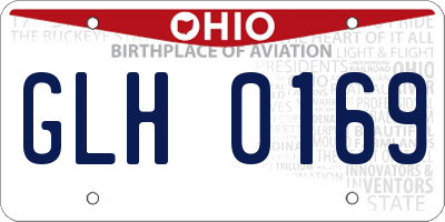 OH license plate GLH0169