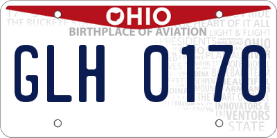 OH license plate GLH0170