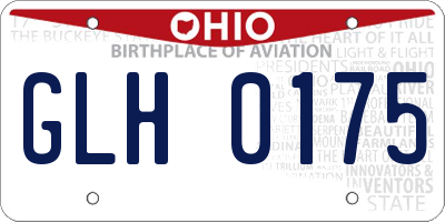 OH license plate GLH0175