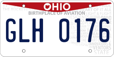OH license plate GLH0176