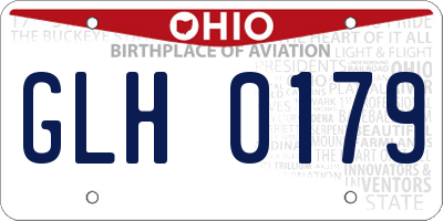 OH license plate GLH0179