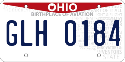 OH license plate GLH0184
