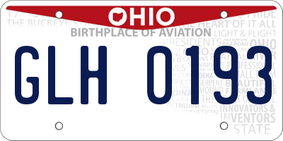 OH license plate GLH0193