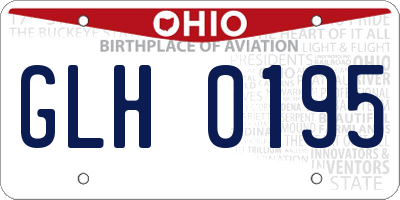 OH license plate GLH0195