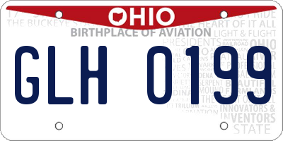 OH license plate GLH0199